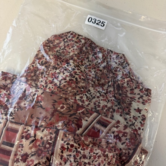 Vintage Louis Féraud Paris Boho Fall Floral Midi Chic Sheer Dress Size 38 - Picture 12 of 12